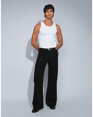 ASOS Jeans A Zampa Ampi Neri - Grigio