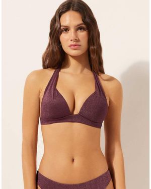 Calzedonia Padded Triangle Bikini Top Golden Glow - Red