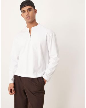 ASOS – langärmliges, schweres shirt - Grau