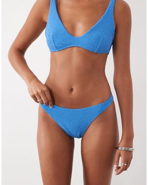 ARKET Co-ord Crinkle Bikini Bottom - Blue