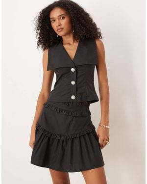 Sister Jane Ruffle Mini Skirt Co-ord - Black