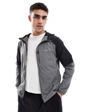 Columbia Tech Nylon Hooded Jacket - Grey