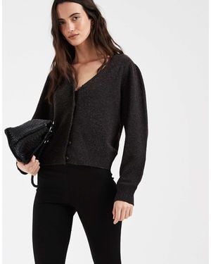 Vero Moda Strick-cardigan mit v-ausschnitt - Schwarz