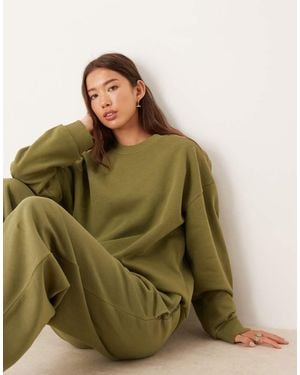 ASOS Ultimate Oversized Brushback Sweatshirt - Green
