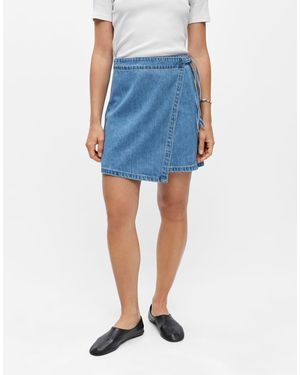 Object Wrap Skirt - Blue