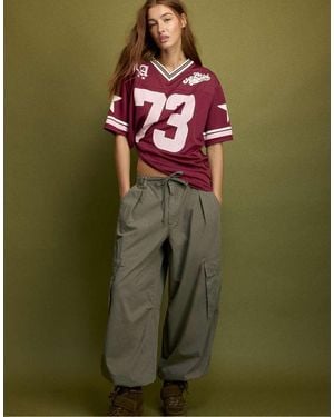 Stradivarius Maxi Number T-shirt - Green
