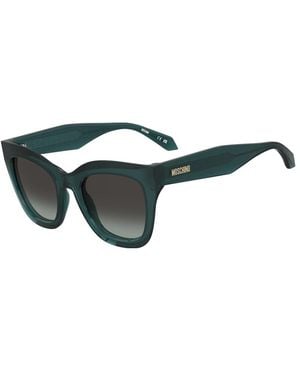 Moschino Moschino Sun Bold Square Sunglasses With Shaded Gradient Lenses - Green