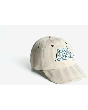 Bershka Cappellino Sbiadito Con Ricamo - Bianco