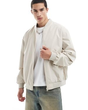 Jack & Jones Oversized Bomber Jacket - White
