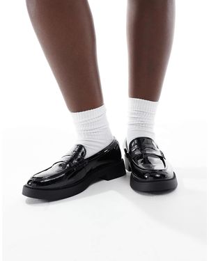 Yours Patent Loafers - Black