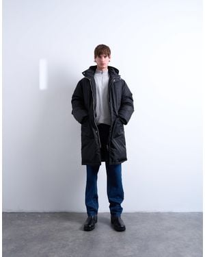 TOPMAN Double Pocket Parka - Blue