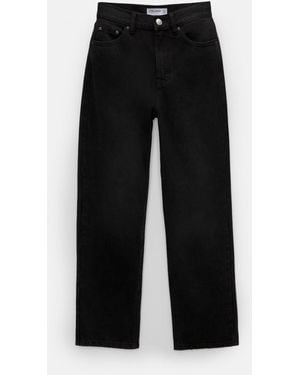 Pull&Bear Basic Mom Jeans - Black