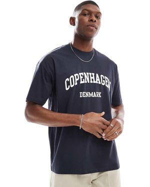 New Look T-Shirt Con Scritta “Copenhagen” - Blu