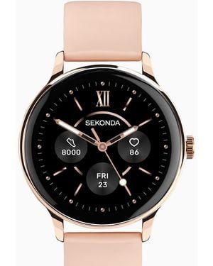 Sekonda Flex Plus 42Mm Round Rose Watch - Black