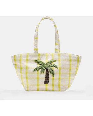 Pull&Bear Gestreepte Tote Tas - Metallic