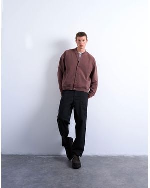TOPMAN Oversized Fit Bomber - Purple
