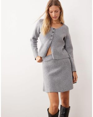 Jdy Knitted Mini Skirt - Grey