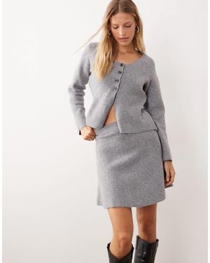 Jdy Knitted Mini Skirt - Gray