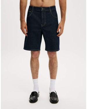 Cotton On Loose Straight Denim Short - Blue