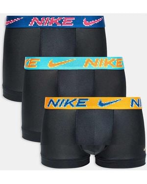 Nike Essential Microfibre 3 Pack Trunk Pixelated Logo - Blue