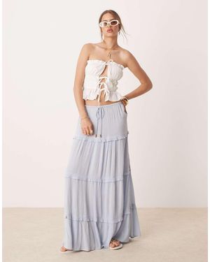 Miss Selfridge Tiered Maxi Skirt - Multicolour