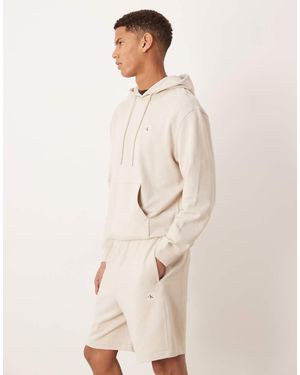 Calvin Klein Co-ord Badge Terry Shorts - Natural