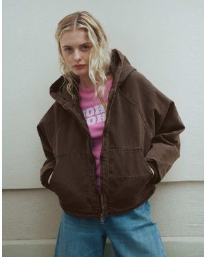 Pull&Bear Veste à capuche - Marron