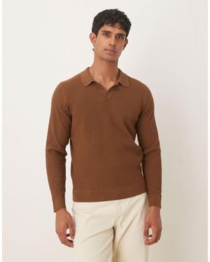 Mango – polohemd - Braun