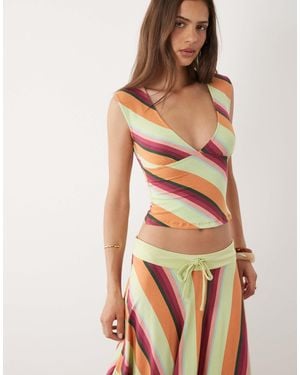 Motel Emberly Plunge Top - Red