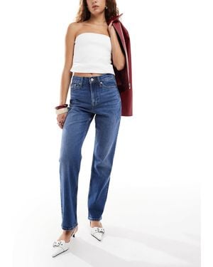 Tommy Hilfiger Izzie High Rise Slim Straight Jeans - Blue