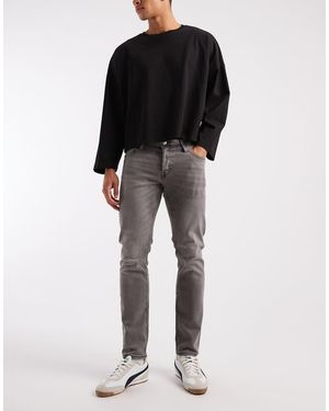 Jack & Jones Vaqueros Gris De Corte Slim Glenn De - Negro