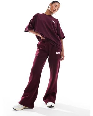 Kaiia Joggers A Fondo Ampio Bordeaux - Rosso