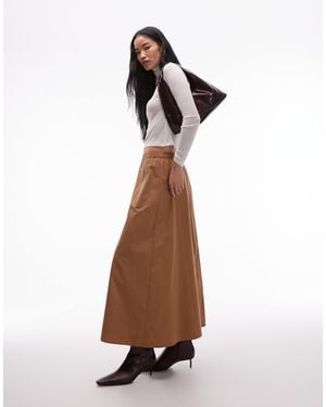 ASOS Volume Maxi Skirt - Brown