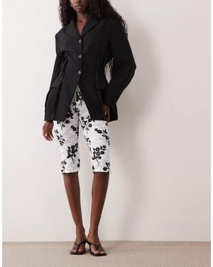 ASOS Capribroek Van Paillettenkant Met Bloemenprint - Meerkleurig