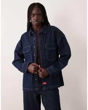 Dickies Camicia Di Jeans Oversize Da Meccanico - Blu