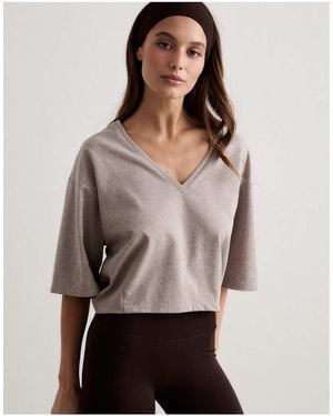 Aim'n Espresso Melange Elevated T-Shirt - Grey