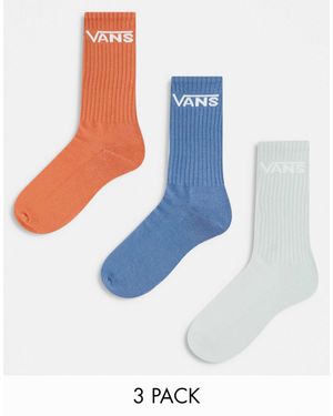 Vans – 3er-pack klassische crew-socken - Blau