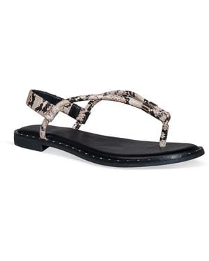 SEQWL Flat Toe Post Sandals Summer Slingback Open Toe Beach Shoes - Multicolour