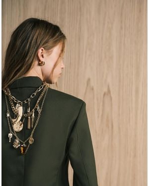 ASOS Édition limitée - - collier chaîne épais à grandes breloques variées - Vert