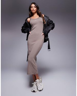 Nike Chill Ribbed Maxi Dress - Grey