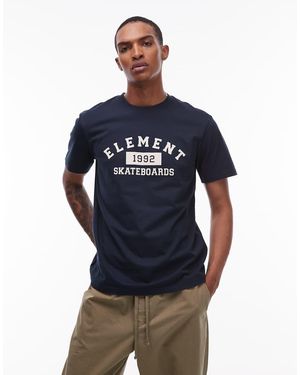 Element Camiseta Azul Marino Con Logo Universitario Home Team De