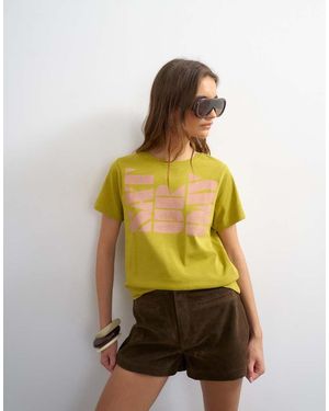 TOPSHOP Saturday Graphic Tee - Yellow