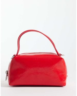 ASOS Bolso De Mano Pequeño Con Correa Bandolera Extraíble De Tejido Texturizado De - Rojo