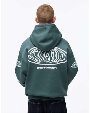 Pull&Bear Stwd Community Hoodie - Grey