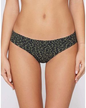 Tezenis Laser-Cut Printed Microfibre Briefs - Black