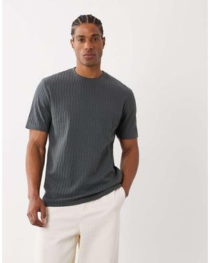Threadbare T-Shirt Girocollo Comoda Antracite - Grigio