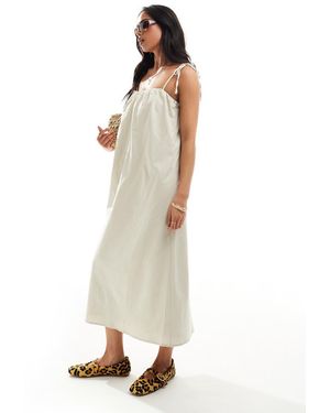 NA-KD Vestito Midi Senza Spalline - Neutro
