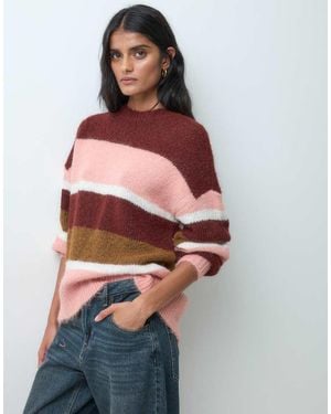 Jdy Textured Drop Shoulder Knit Jumper - Blue