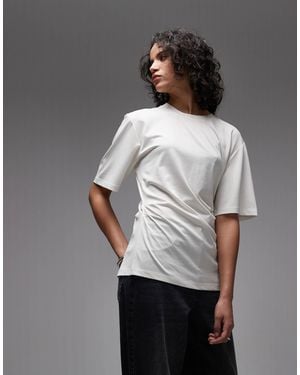 ARKET Cinched Waist T-shirt - Grey