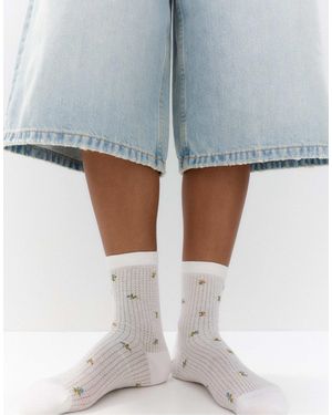 Pull&Bear – lange socken - Blau